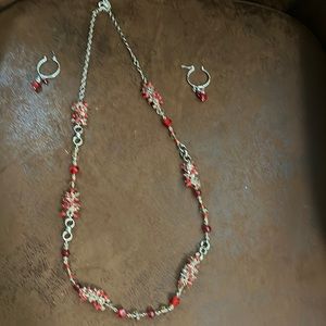 Necklace with matching earrings